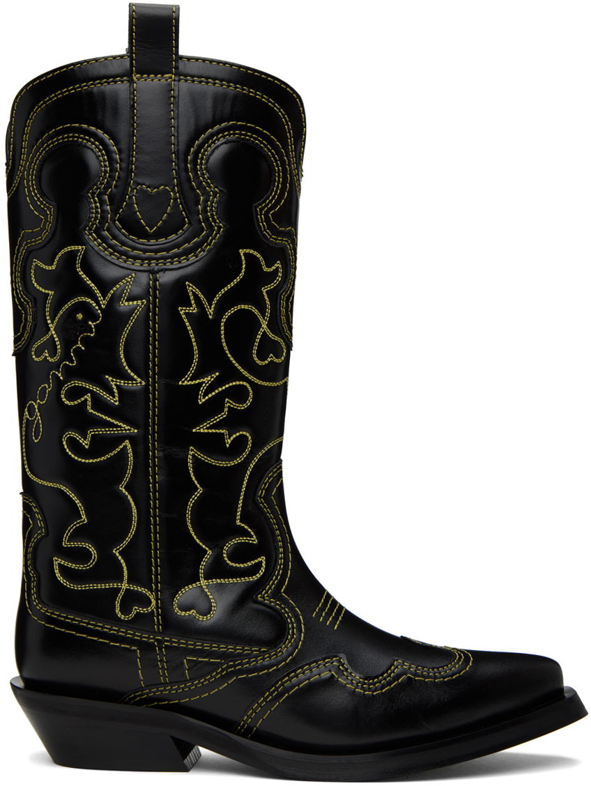 Tenisky a topánky GANNI GANNI Western Boots Čierna | S2169, 0