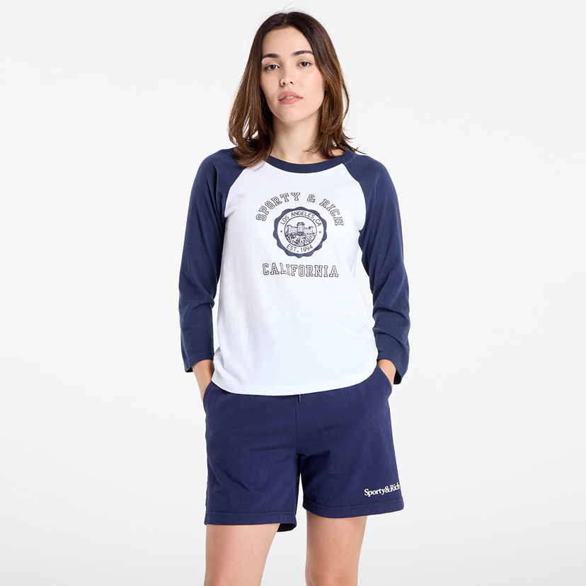 Tričko Sporty & Rich California Emblem Soft Baseball Tee White/ Dark Navy Biela | TO090625508WH50