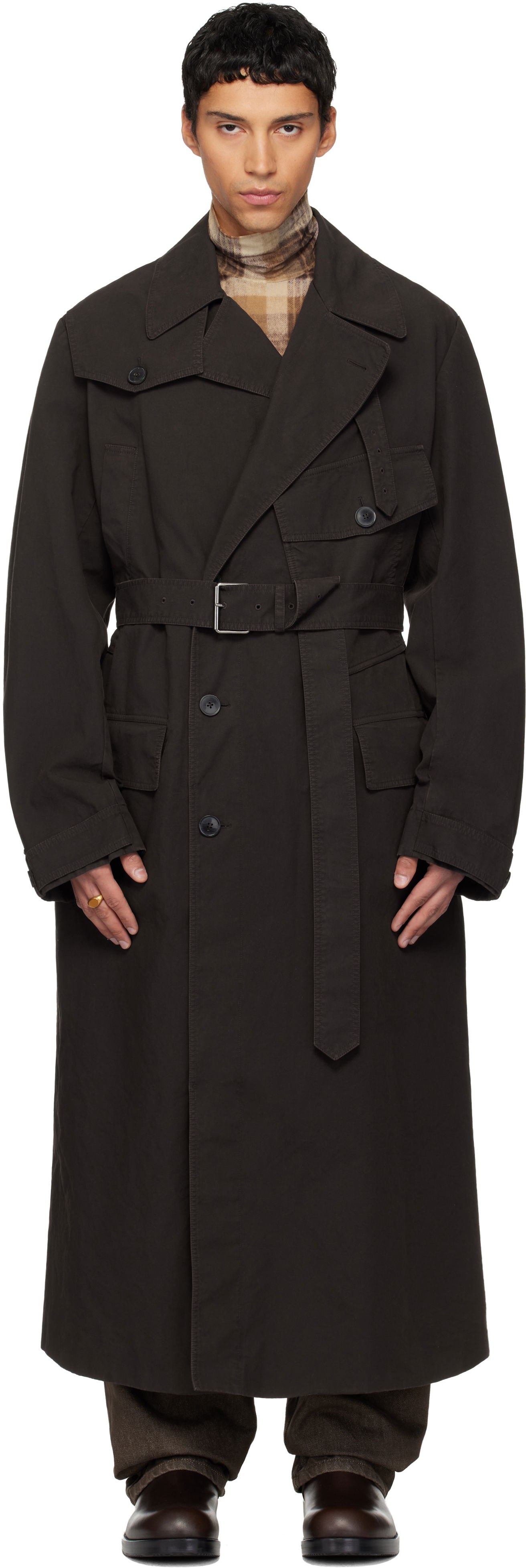 Trenčkot Dries Van Noten Dries Van Noten Overdyed Trench Coat Hnedá | 252-020249-2101, 0
