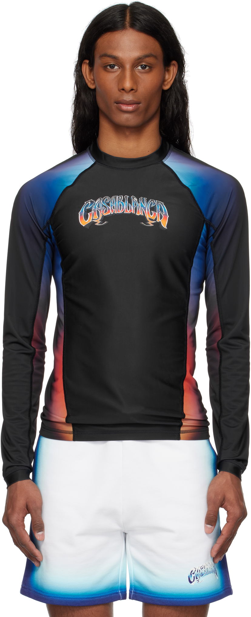 Tričko Casablanca Casablanca Gradient Rashguard Čierna | MS25-SWM-040-01