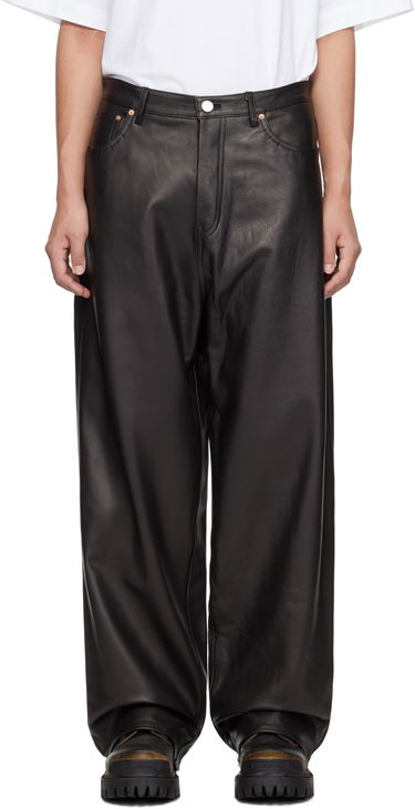 Nohavice VETEMENTS Vetements Grained Leather Pants Čierna | UA66PA200B, 0