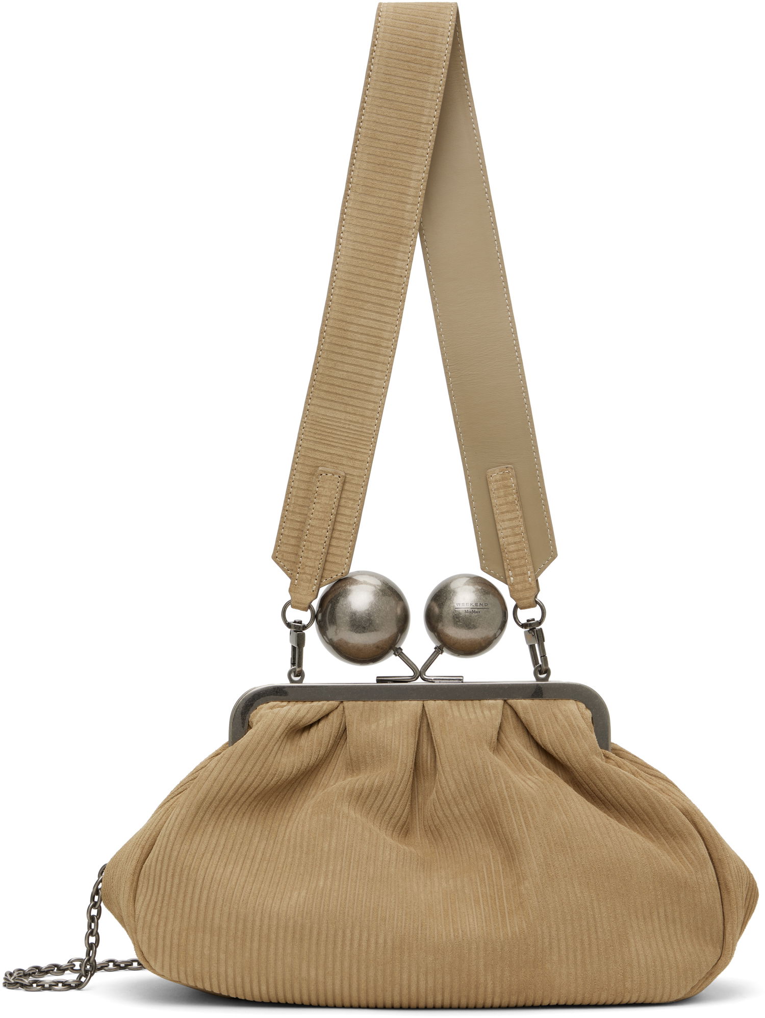 Kabelka Max Mara Weekend Max Mara Destino Suede Shoulder Bag Béžová | 2515511044600, 0