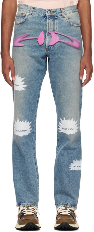 Džínsy HERON PRESTON HP Pattern Jeans Modrá | HMYA011F23DEN0014501, 0