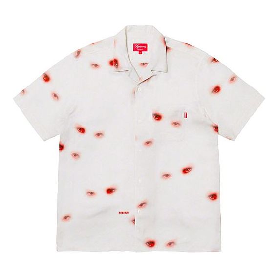 Košeľa Supreme Eyes Print Rayon Shirt Biela | SUP-FW19-176