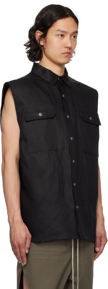 Vesta Rick Owens Rick Owens Hollywood Jumbo Sleeveless Overshirt Čierna | RR01E5708 TWL, 1