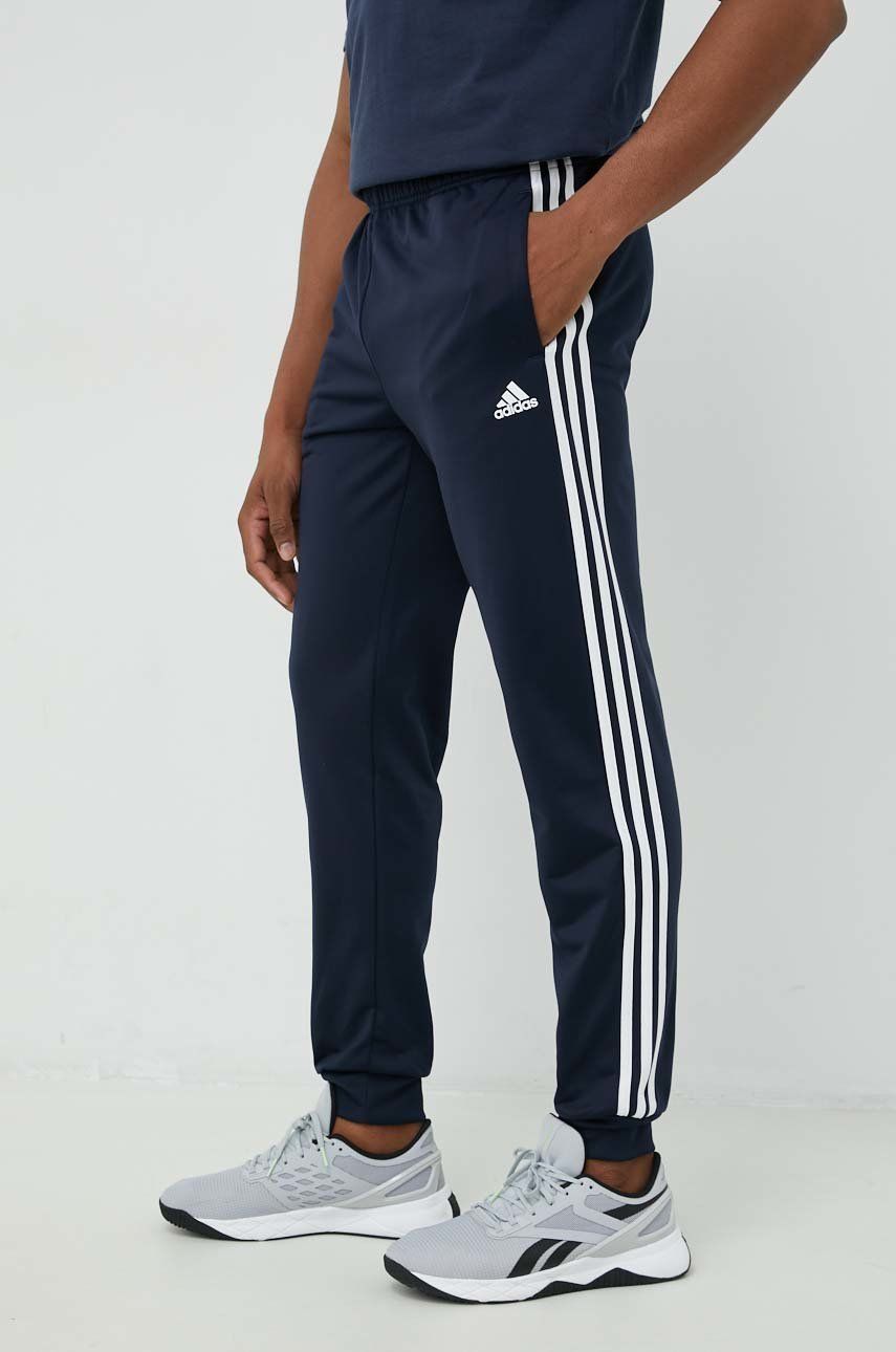 Tepláky adidas Originals Essentials Warm-Up Tapered 3-Stripes Track Pants Navy | H46106, 0