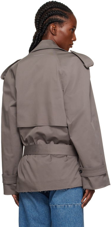 Trenčkot Maison Margiela MM6 Maison Margiela Cotton Twill Sportsjacket Trench Coat Šedá | S62AN0154 S54452, 2