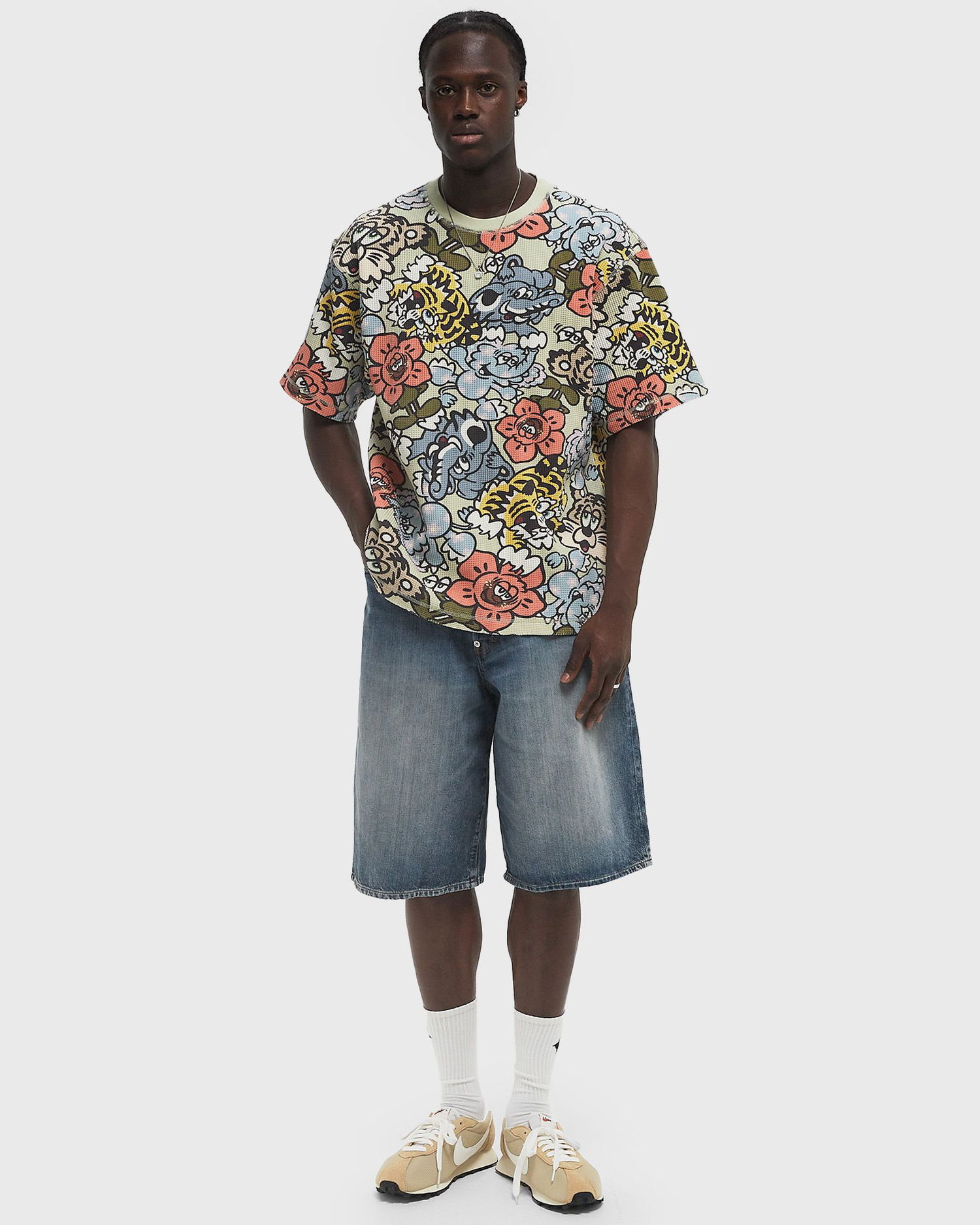 Šortky KENZO Kenzo Straight Casual Shorts Modrá | FF55DS3396I7.DS, 1