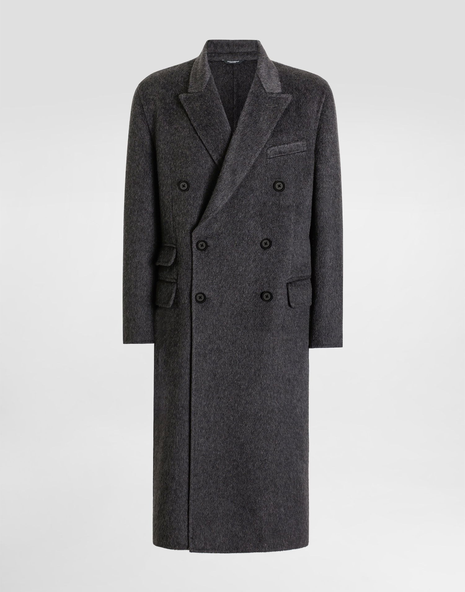 Kabáty Dolce & Gabbana Dolce & Gabbana Double-breasted Wool and Cashmere Coat Šedá | G052NTGJ749S8291, 0