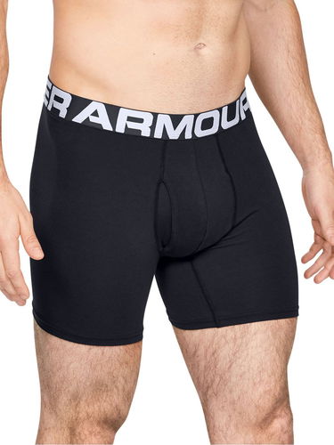 Boxerky Under Armour Under Armour Cotton Stretch 6" Boxer Briefs (3-Pack) Čierna | 1327426-001, 0