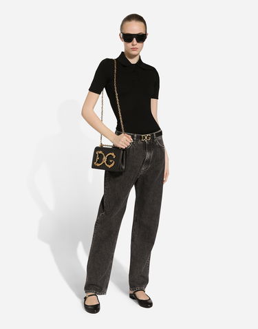 Kabelka Dolce & Gabbana Dolce & Gabbana Nappa Leather DG Girls Shoulder Bag Čierna | BB6498AZ80180999, 1