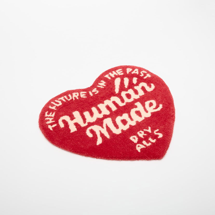 Home decor Human Made HUMAN MADE Small Heart Rug 'The Future Is In The Past Dry Alls' Červená | HM30GD044RD