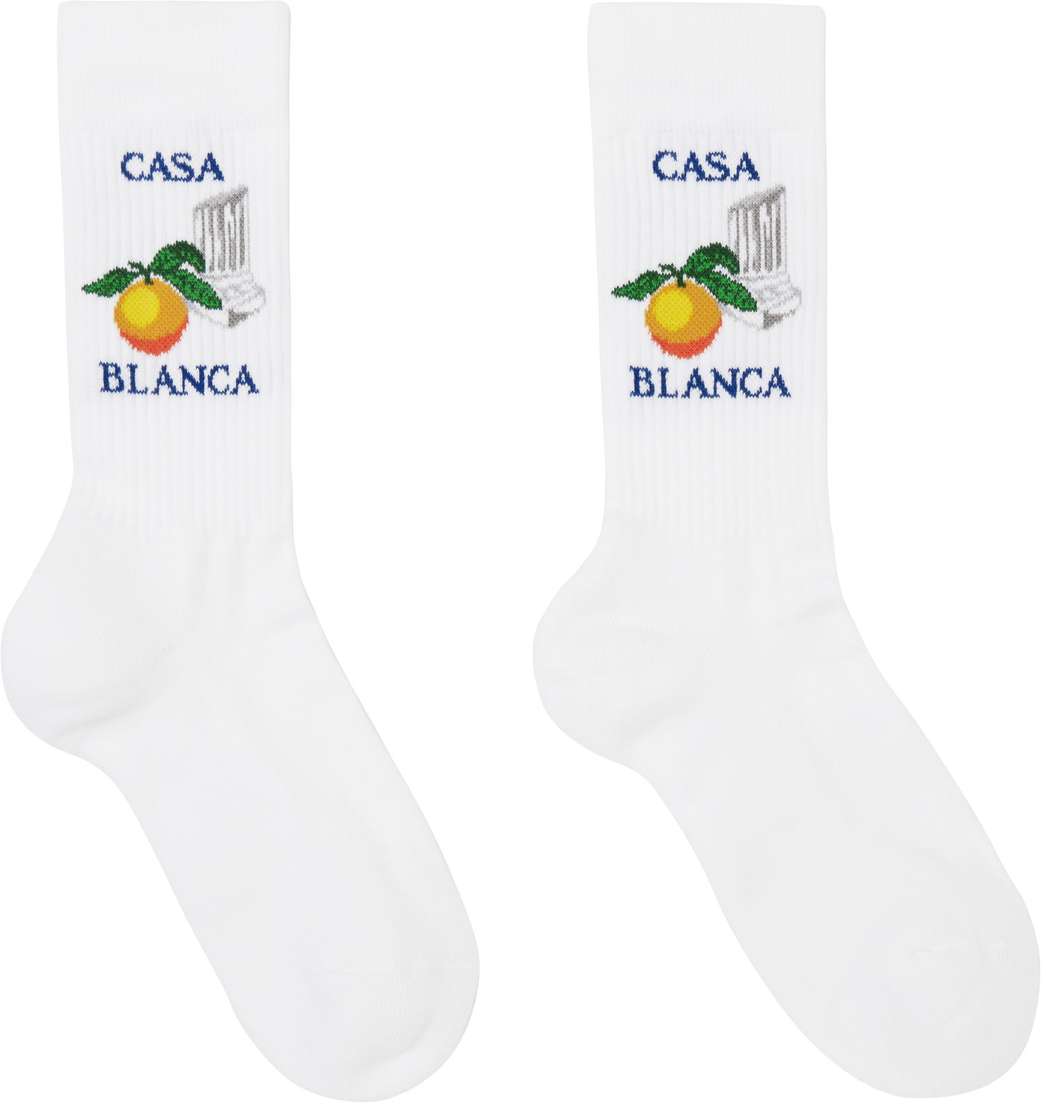 Ponožky Casablanca White Orange Column Socks Biela | APS25-ACC-010-05, 0