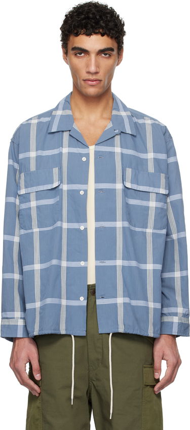 Košeľa NANAMICA nanamica Palaka Check Camp Collar Shirt Modrá | S25SG024U, 0