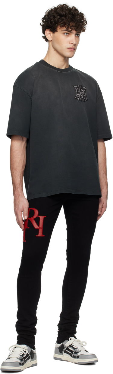 Džínsy AMIRI Skinny Jeans With Staggered Logo Čierna | AMDNSY1114, 3