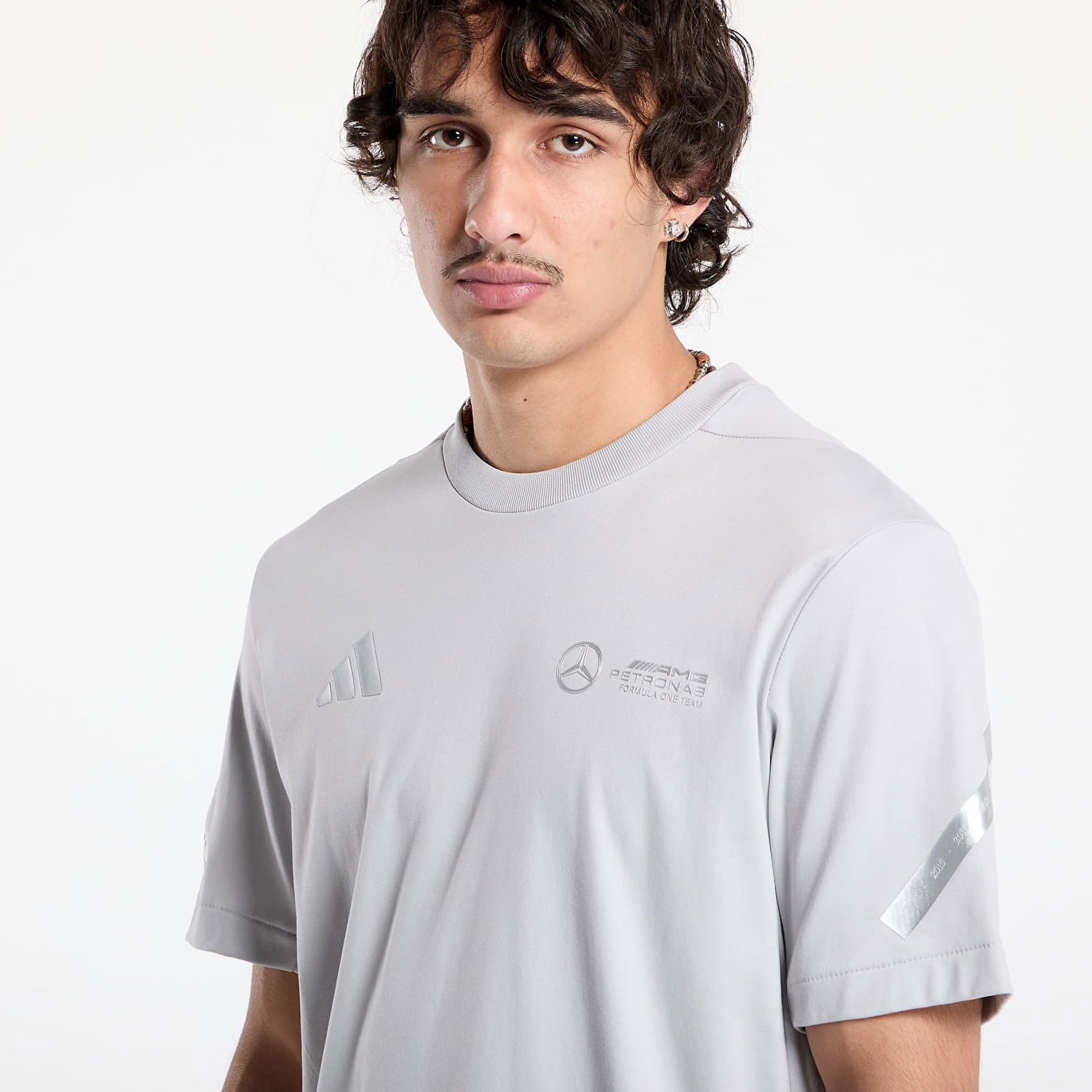 Tričko adidas Performance adidas x Mercedes AMG Silver Tee Šedá | JW3481, 1