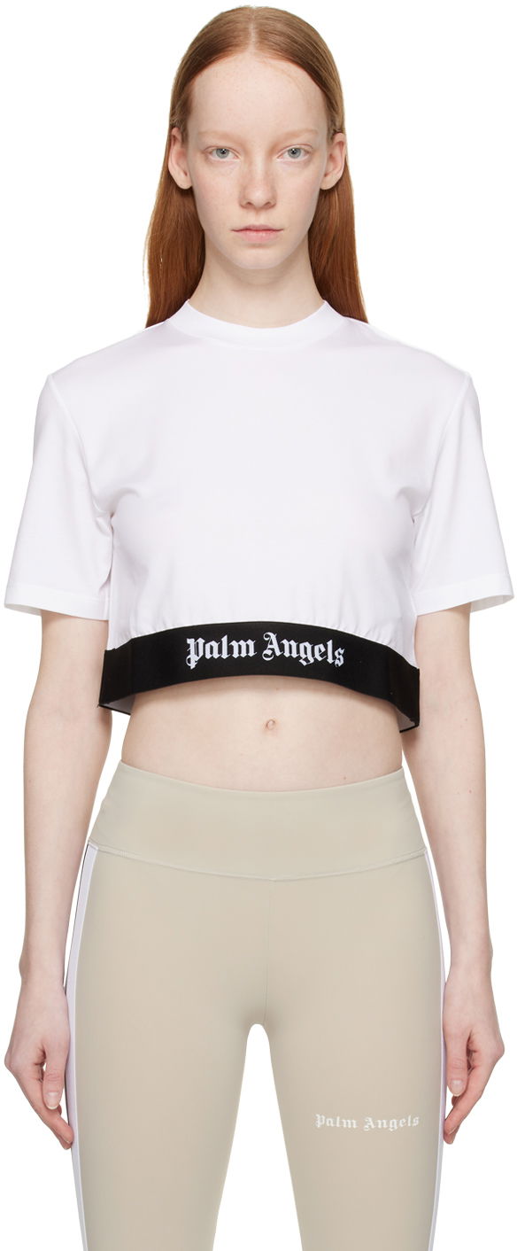 Tričko Palm Angels White Tape Biela | PWAA051C99JER0010101