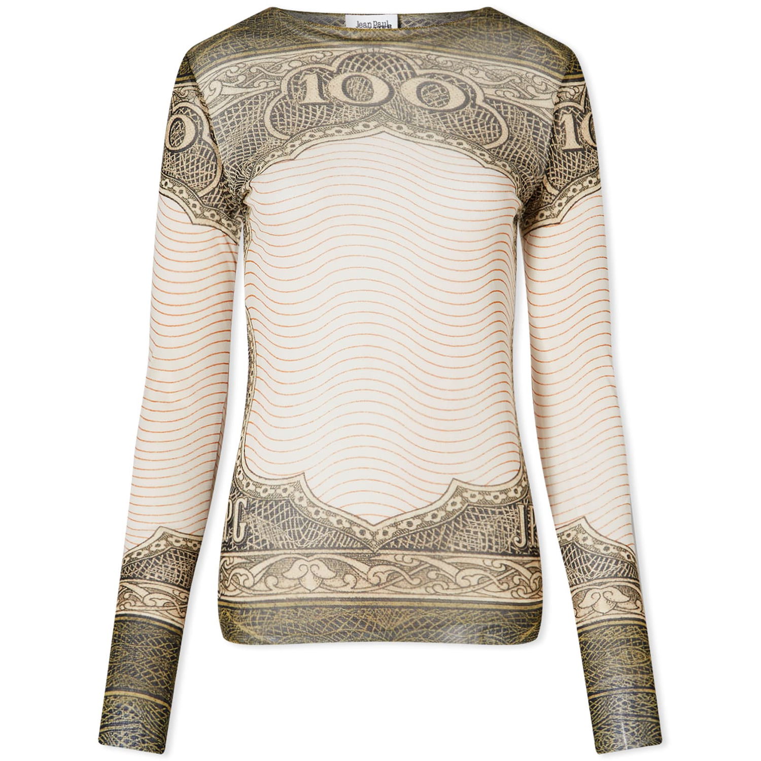 Tričko Jean Paul Gaultier Cartouche Mesh Top Béžová | 24-25-U-TO017-T515-400300156, 0