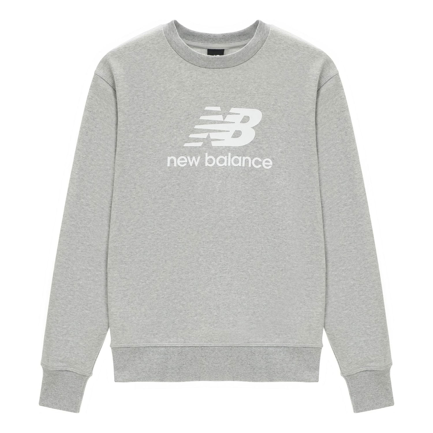 Sveter New Balance Essentials Stacked Logo Crewneck Sweatshirt Šedá | AMT31538-AG, 0