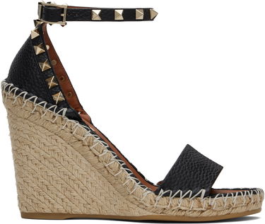 Starostlivosť o obuv Valentino Valentino Garavani Double Rockstud Wedge Heeled Sandals Čierna | 6W2S0090VTO, 0