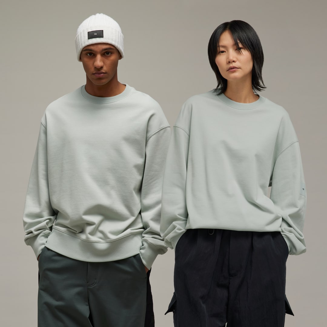 Mikina Y-3 Organic Cotton Terry Crew Sweatshirt Zelené | IP7694, 1