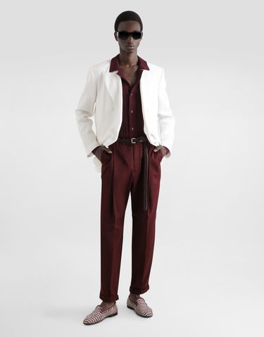 Nohavice Dolce & Gabbana Dolce & Gabbana Cotton Gabardine Pants With Double Darts Vínová | GP10DTFUFNVM5039_1, 1
