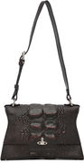 Bianca Crocodile-Effect Shoulder Bag
