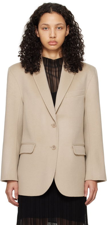 Bunda Anine Bing Quinn Wool Blazer Béžová | A-01-7073-280, 0