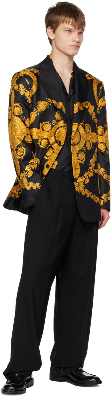 Košeľa Versace Baroque Print Pyjama Shirt Čierna | 1005376 1A06980, 3