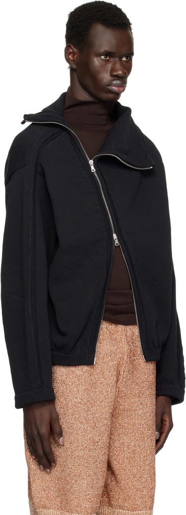 Sveter Dries Van Noten Dries Van Noten Zip Cotton Sweater Čierna | 251-021225-1704, 1
