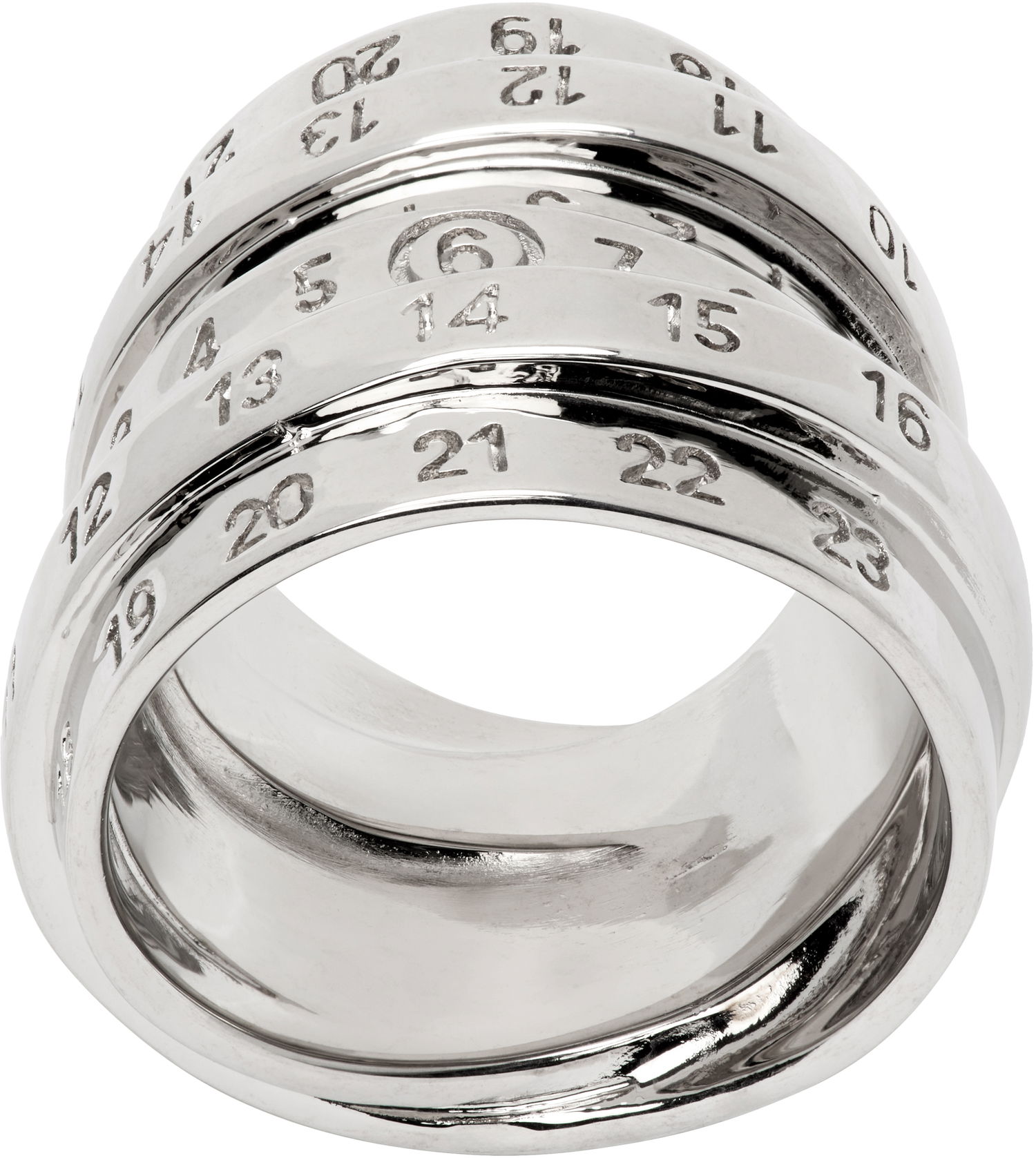 Prsteň Maison Margiela MM6 Maison Margiela Silver-Tone Numeric Ring Metalická | SM6UQ0102 P6627, 1