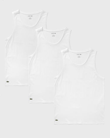 Tielko Lacoste Men's Pack of 3 Undershirts Biela | TH9009-001, 2