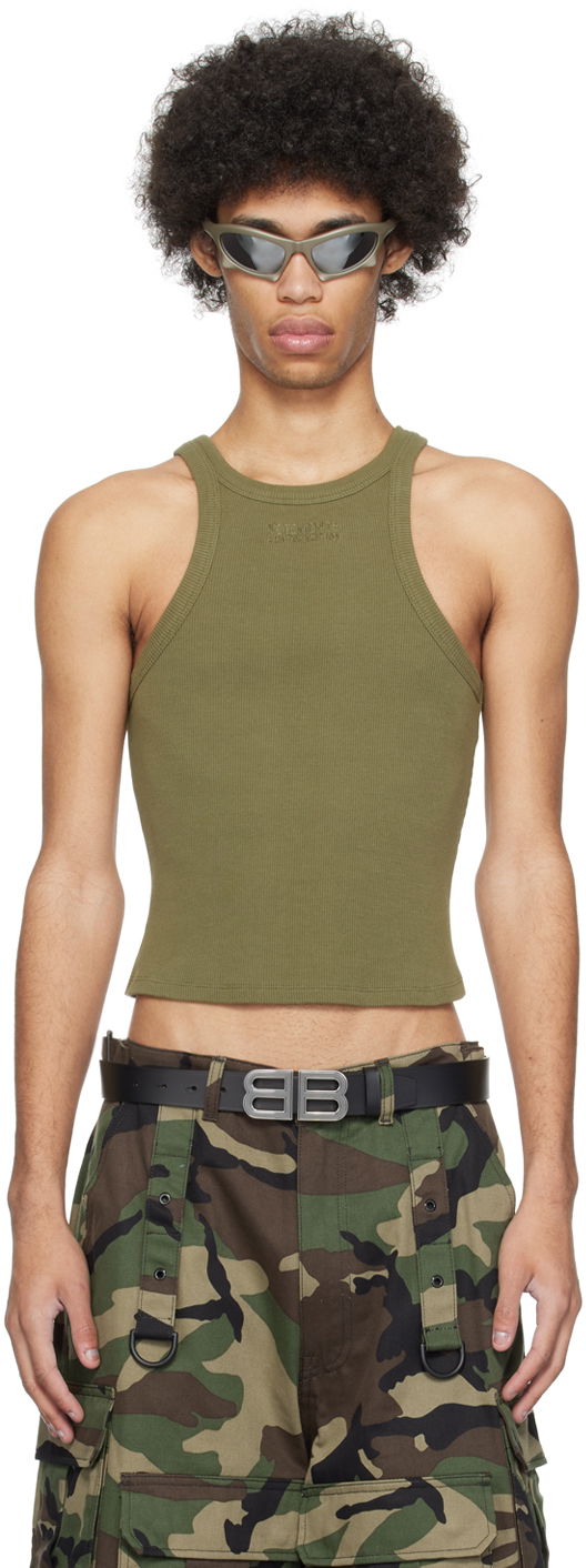 Tielko VETEMENTS Embroidered Tank Top Zelené | UE64TO140Z
