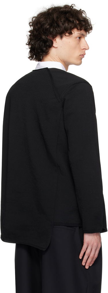 Sveter Comme des Garçons Comme des Garçons Homme Plus Asymmetrical Sweatshirt Čierna | PO-N007-S25, 2