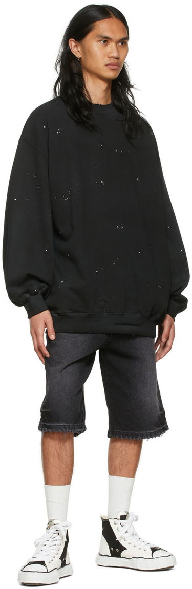 Mikina We11done We11done Paint Splatter Sweatshirt Čierna | WD-TS1-22-620-U-BK, 3